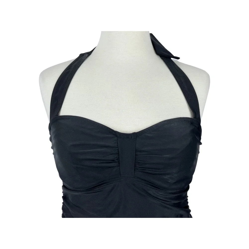 Athleta Women's Black Halter Tankini Top Size 34 B/C